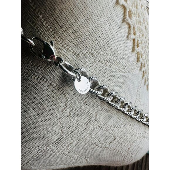 Tiffany & Co Rare and Retired Textured Link Necklace18" - Picture 4 of 5